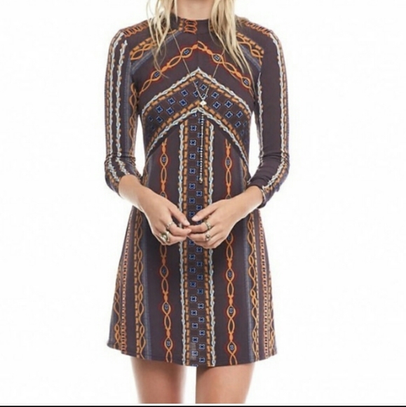 Free People Dresses & Skirts - Free People Stella Graphic Print Mini Dress
